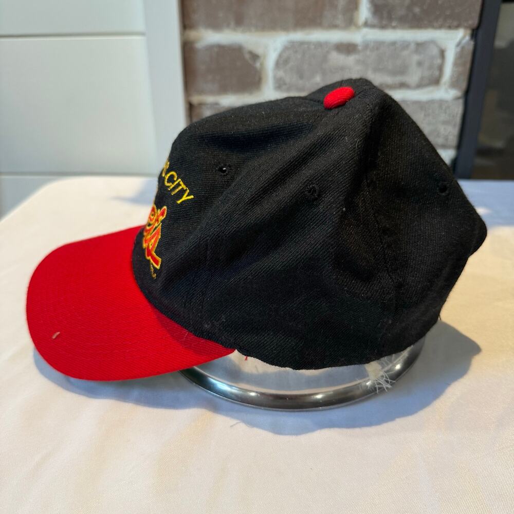 Vintage Kansas City Chiefs Hat Sports Specialties Wool Snapback Black Red Script